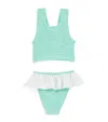 Hunza G Frill-detail Olive Bikini In Green