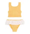 Hunza G Olive Ruffled Bikini In Yellow