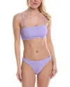 Hunza G Gigi Crinkle Two-piece Bikini Set In Purple