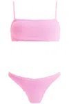 Hunza G Gigi Seersucker Bikini Set In Multicolor