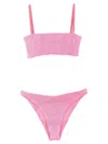 Hunza G Gigi Crinkle-knit Bikini In Pink