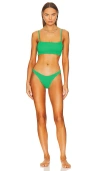 Hunza G Gigi Seersucker Bikini In Emerald