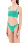Hunza G Gigi Crinkle-effect Bikini In Green