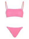 Hunza G Gigi Crinkled Bikini Set In Pink
