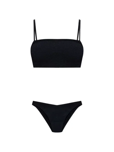 Hunza G The Original Crinkle Bikini In Black