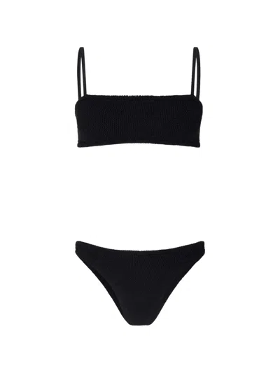 Hunza G Gigi Crinkle-effect Bikini In Black