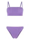 Hunza G Gigi Crinkle Two-piece Bikini Set In Violett