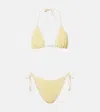 Hunza G Womens Butter Gina Bead-embellished Bikini Set In Neutral