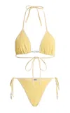 Hunza G Gina Beaded Bikini In Yellow