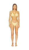 Hunza G Womens Butter Gina Bead-embellished Bikini Set In Neutral