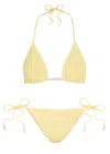 Hunza G Womens Butter Gina Bead-embellished Bikini Set In Neutral
