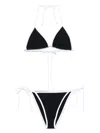 Hunza G Gina Textured Triangle Bikini With Sporty Contrast
