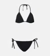 Hunza G Gina Triangle Bikini Set In Black In Black