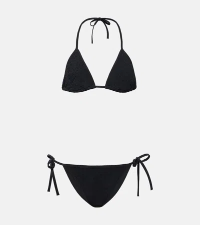 Hunza G Gina Halterneck Bikini In Black