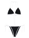 Hunza G Gina Textured Triangle Bikini With Sporty Contrast