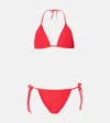 Hunza G Gina Seersucker Bikini In Red