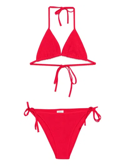 Hunza G Gina Bikini Set In Red