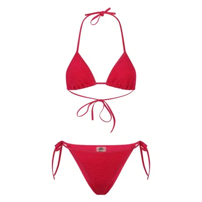 Hunza G Gina Bikini Set In Red