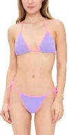 Hunza G Triangle-cup Bikini Set In Lilac/bubblegum