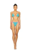 Hunza G Gina Contrast Bikini Set In Aqua & Bubblegum