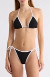 Hunza G Gina Contrast Two-piece Swimsuit