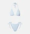 Hunza G Women's Gina Beaded Bikini In Blue