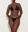 Shop Hunza G Gina Lurex Bikini In Navy/silver