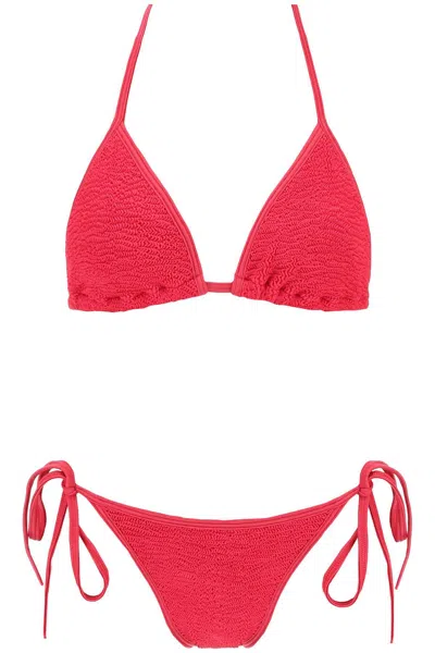 Hunza G Gina Seersucker Bikini In Fuchsia