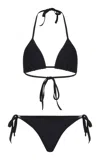 Hunza G Gina Crinkle Bikini Set In Black