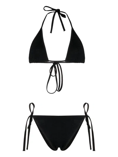 Hunza G Gina Halterneck Bikini In Black