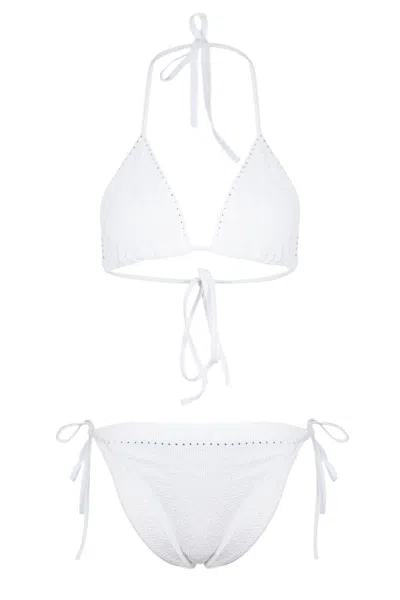 Hunza G Gina Swarovski Bikini White