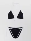 Hunza G Gina Textured Triangle Bikini With Sporty Contrast