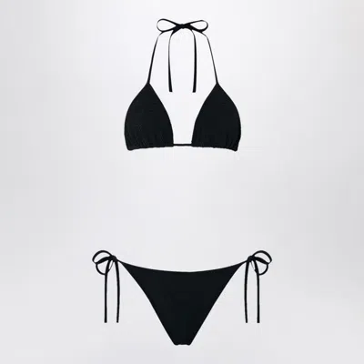 HUNZA G HUNZA G  GINA TRIANGLE BIKINI SET IN BLACK