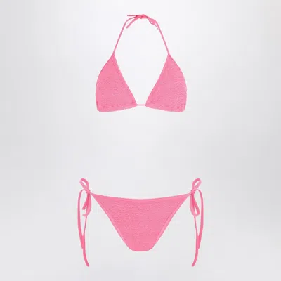 Hunza G Gina Triangle Bikini Set In Pink
