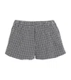 Hunza G Seersucker Gingham Elastic Waistband Shorts