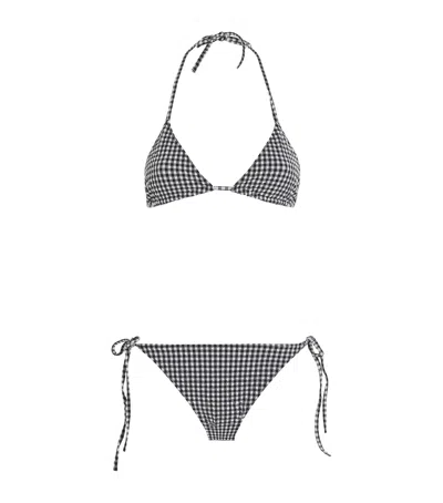 HUNZA G GINGHAM SABRINA TRIANGLE BIKINI