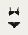 Hunza G Gingham Trim Two-piece Swimsuit