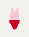 Hunza G Girl's Duo Lyra Two-piece Bikini Set, Kids
