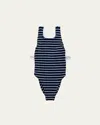 Hunza G Girl's Lara Stripe One-piece Swimsuit