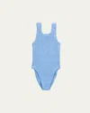 Hunza G Kids' Girl's One Size One-piece Textured Swimsuit