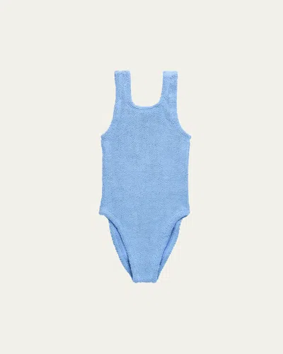 Hunza G Kids' Girl's One Size One-piece Textured Swimsuit
