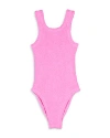Hunza G Girls' Classic One Piece Swimsuit - Little Kid In Bubblegum