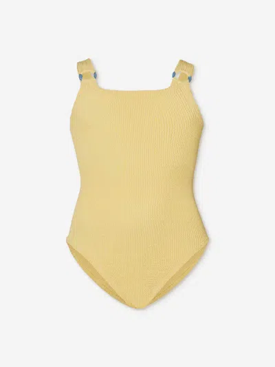 Hunza G Kids'  Girls Domino Swimsuit In Black