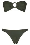 Shop Hunza G Gloria Bikini - Metallic Khaki