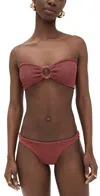 Hunza G Gloria Bikini Set Metallic Rosewood