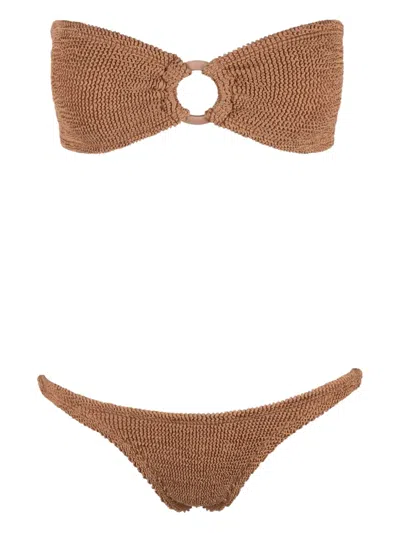 HUNZA G GLORIA SHIRRED BIKINI