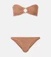 Hunza G Gloria Bikini Covered Hoops Clothing In Brown