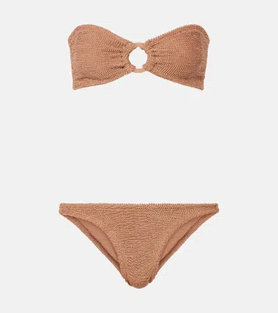 Hunza G Gloria Strapless Bikini In Brown