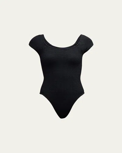 Hunza G Grace Cap-sleeve One-piece Swimsuit