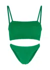 Hunza G Gigi Seersucker Bikini In Green